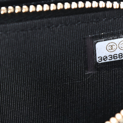 Chanel Caviar Quilted CC Filigree Clutch With Chain Beige Black 8 of 13