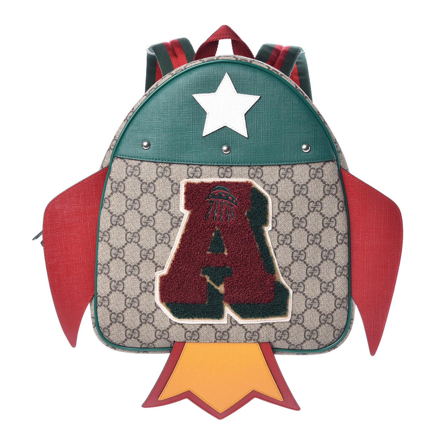 GG Supreme Monogram Small UFO Embroidered Children's Rocketship Backpack