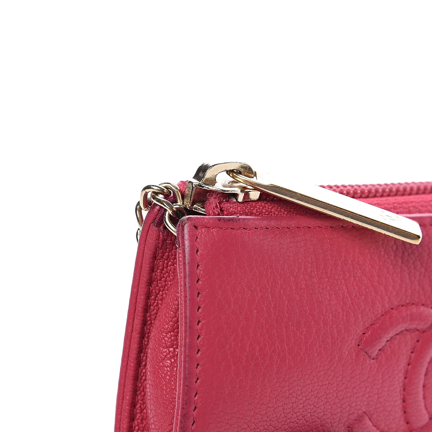 Chanel Calfskin Chain CC Key Holder Case Dark Pink 7 of 12
