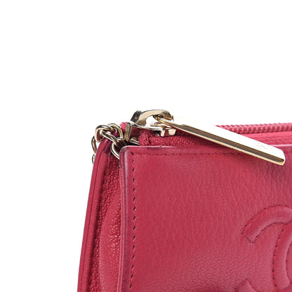 Chanel Calfskin Chain CC Key Holder Case Dark Pink 7 of 12