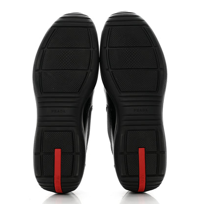 Prada Calfskin Mesh Neoprene America’s Cup Sneakers 9 Black 5 of 13
