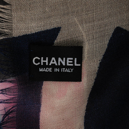 Chanel Cashmere Silk CC Scarf Multicolor 4 of 5