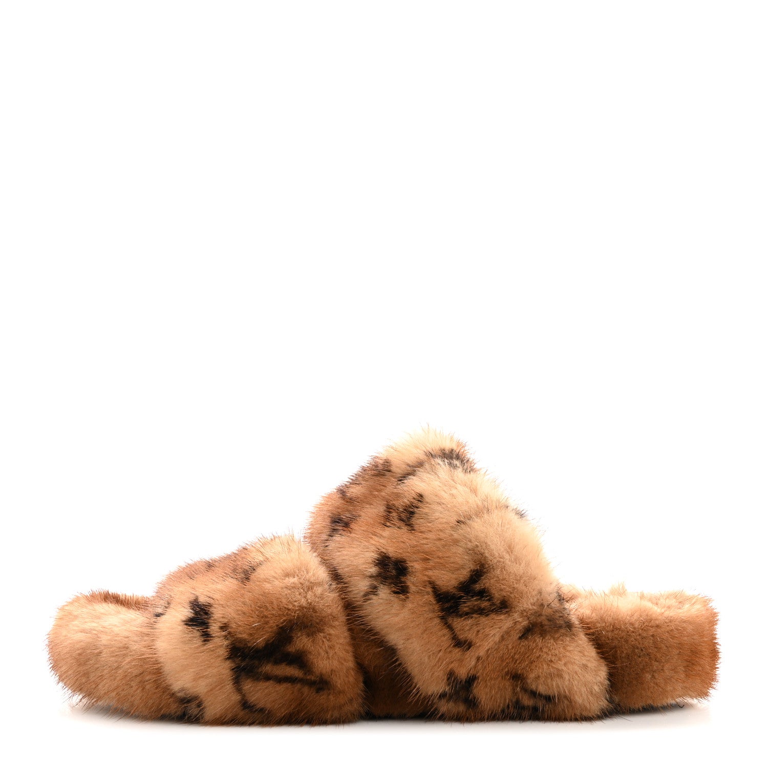 Louis Vuitton Mink Fur Bom Dia Slippers 36.5 Cognac 1 of 8