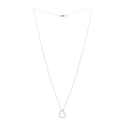 Roberto Coin 18K White Gold Diamond Tiny Treasures Heart Pendant Necklace 2 of 4