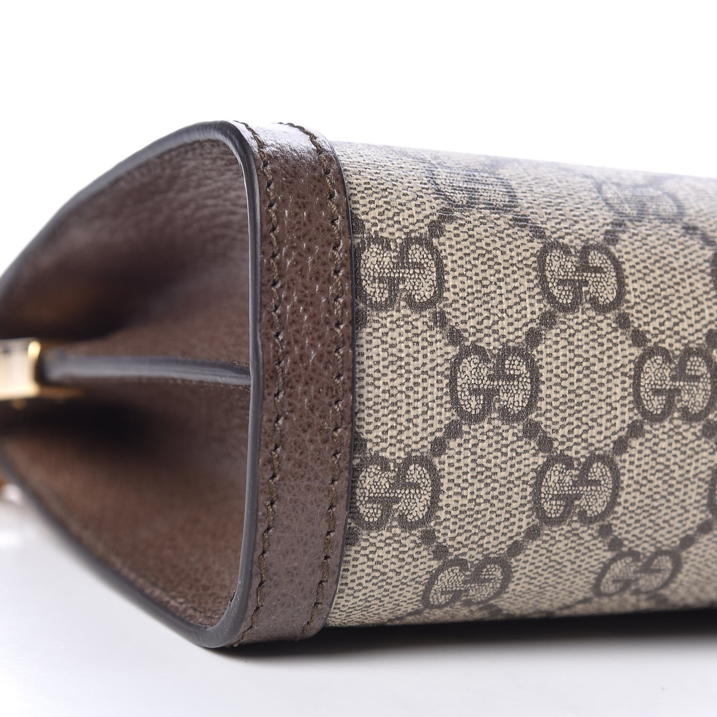 GG Supreme Monogram Web Small Ophidia Chain Shoulder Bag Brown