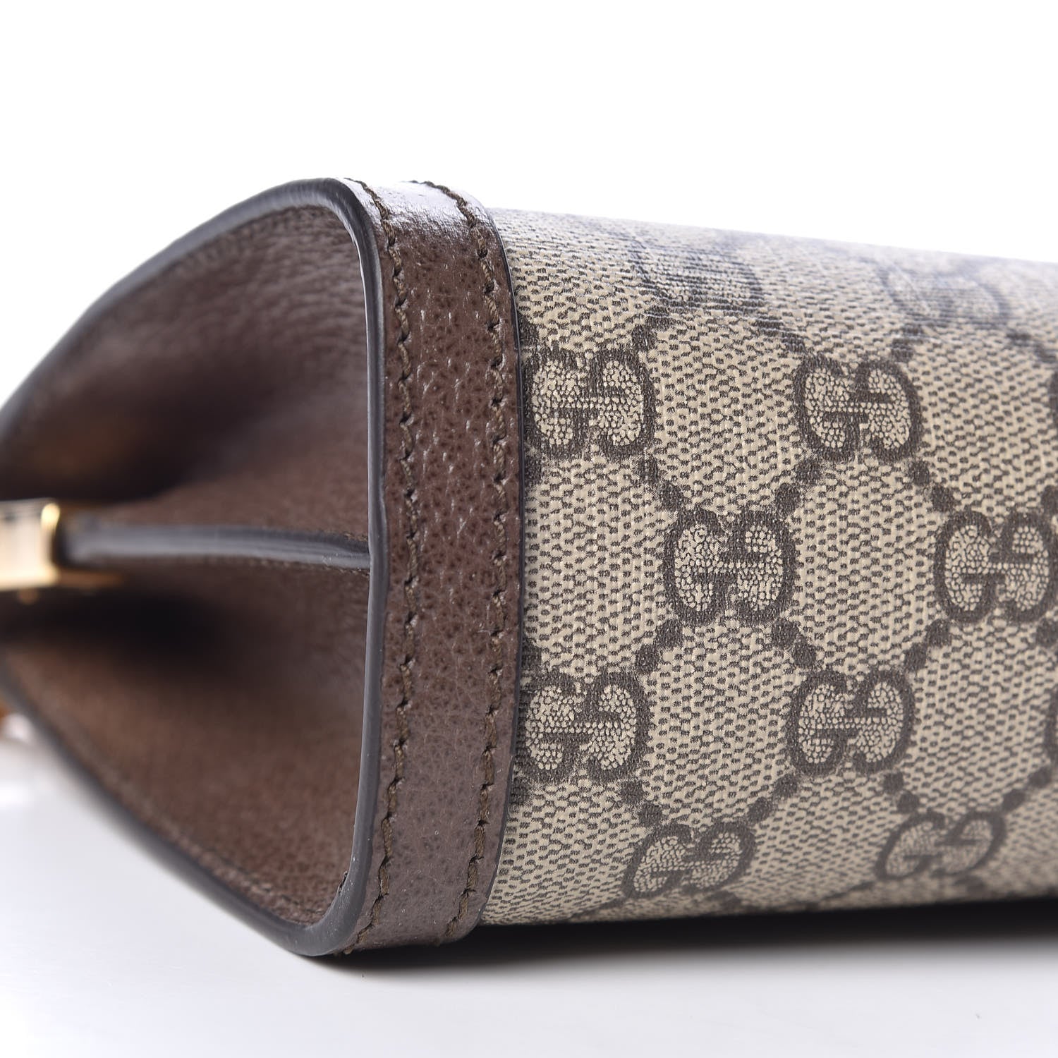 Gucci GG Supreme Monogram Web Small Ophidia Chain Shoulder Bag Brown 8 of 9