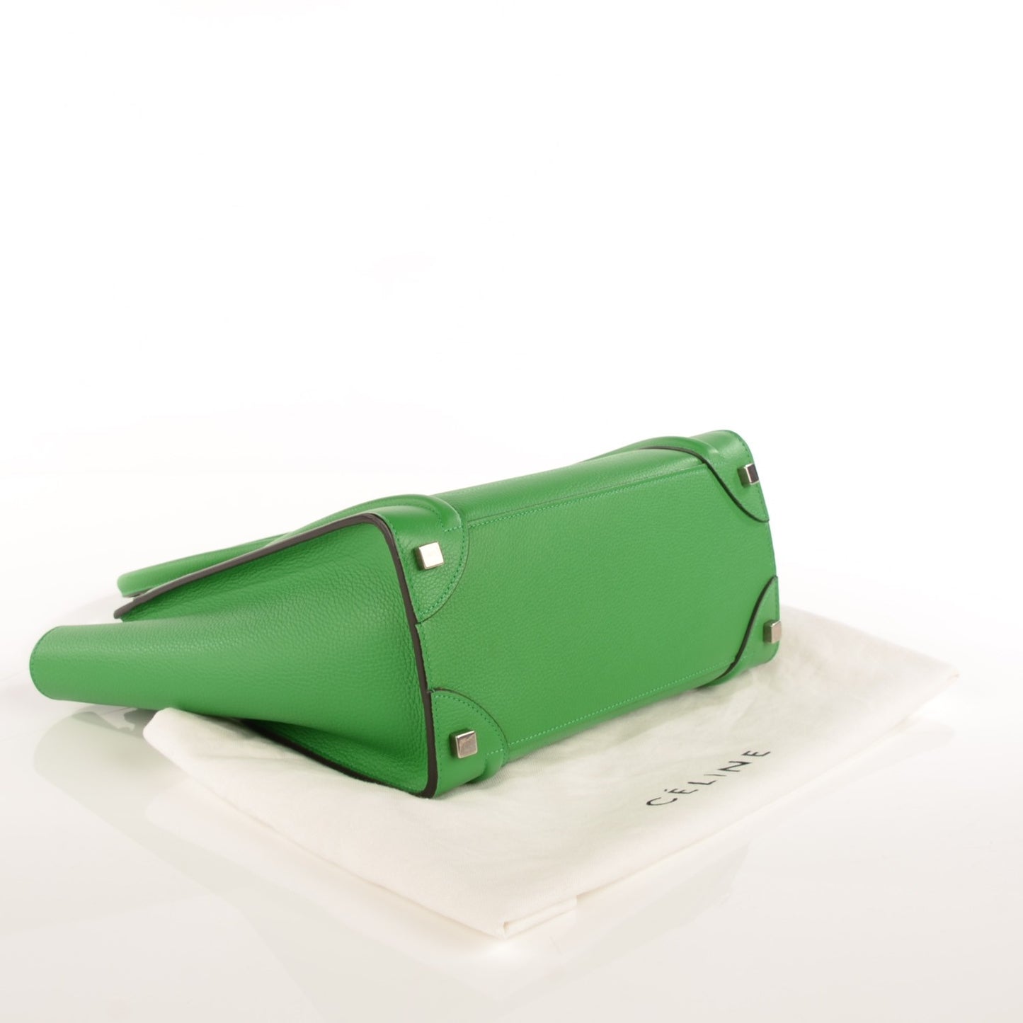 Drummed Calfskin Micro Luggage Mint