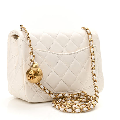 Chanel Lambskin Quilted Mini Pearl Crush Flap White 3 of 12