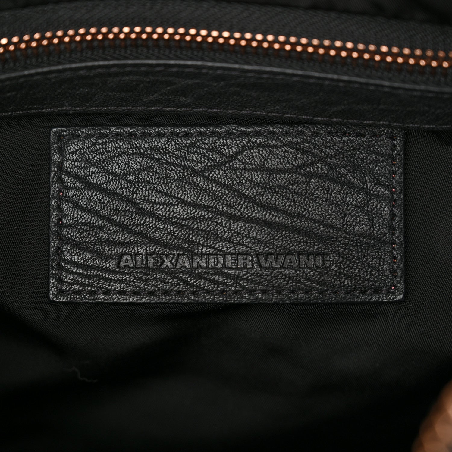 Alexander Wang Pebbled Lambskin Rocco Black Rose Gold Hardware 6 of 13