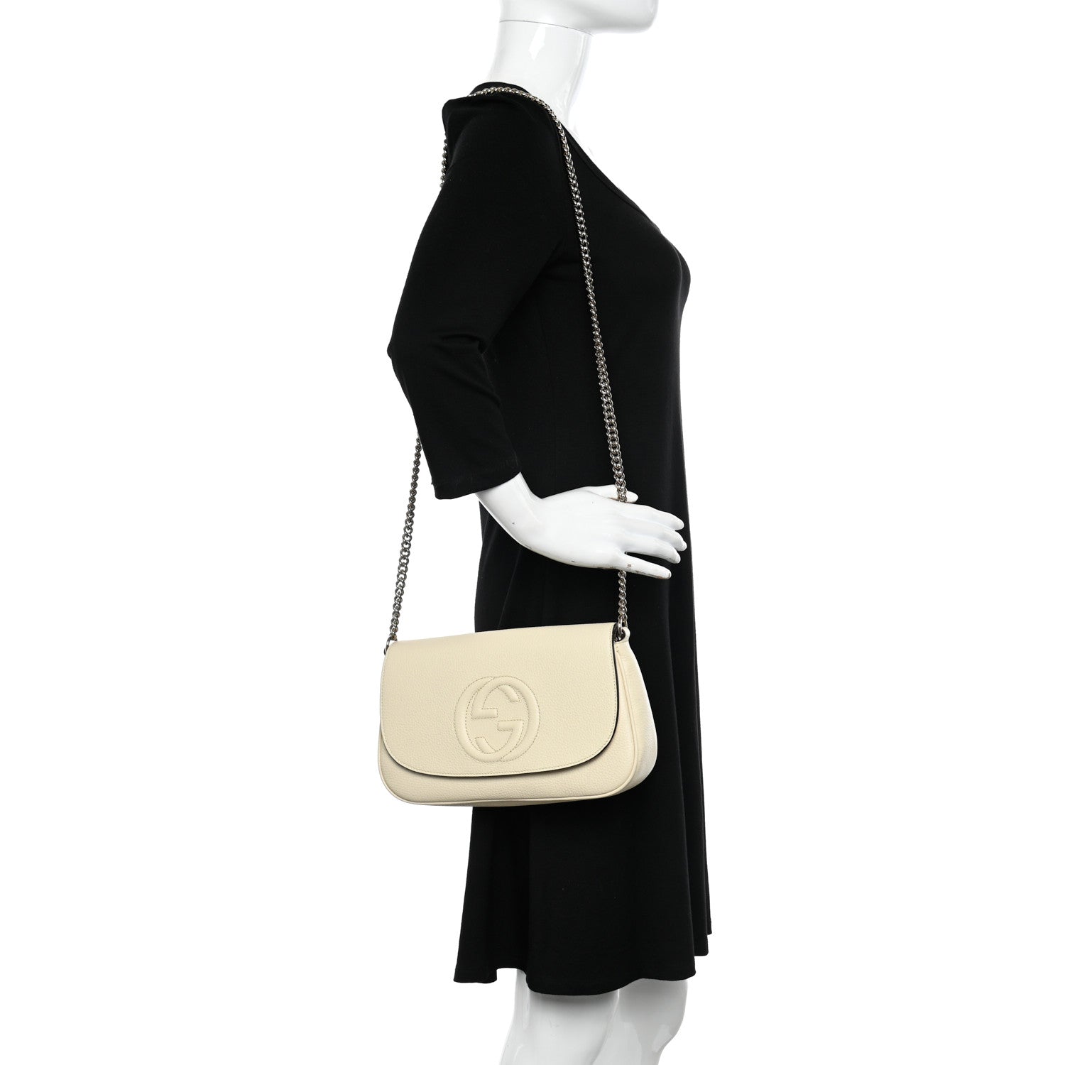 Gucci Cellarius Calfskin Medium Soho Flap Crossbody Ivoire 2 of 11