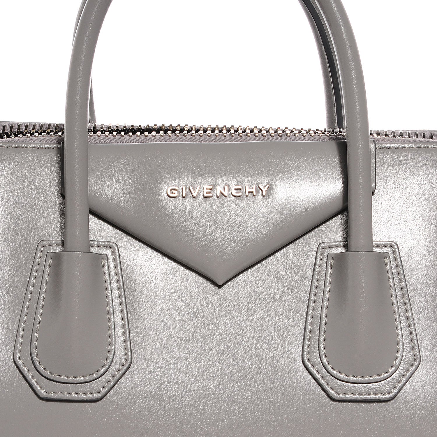 Givenchy Smooth Calfskin Medium Antigona Pearl Grey 5 of 11