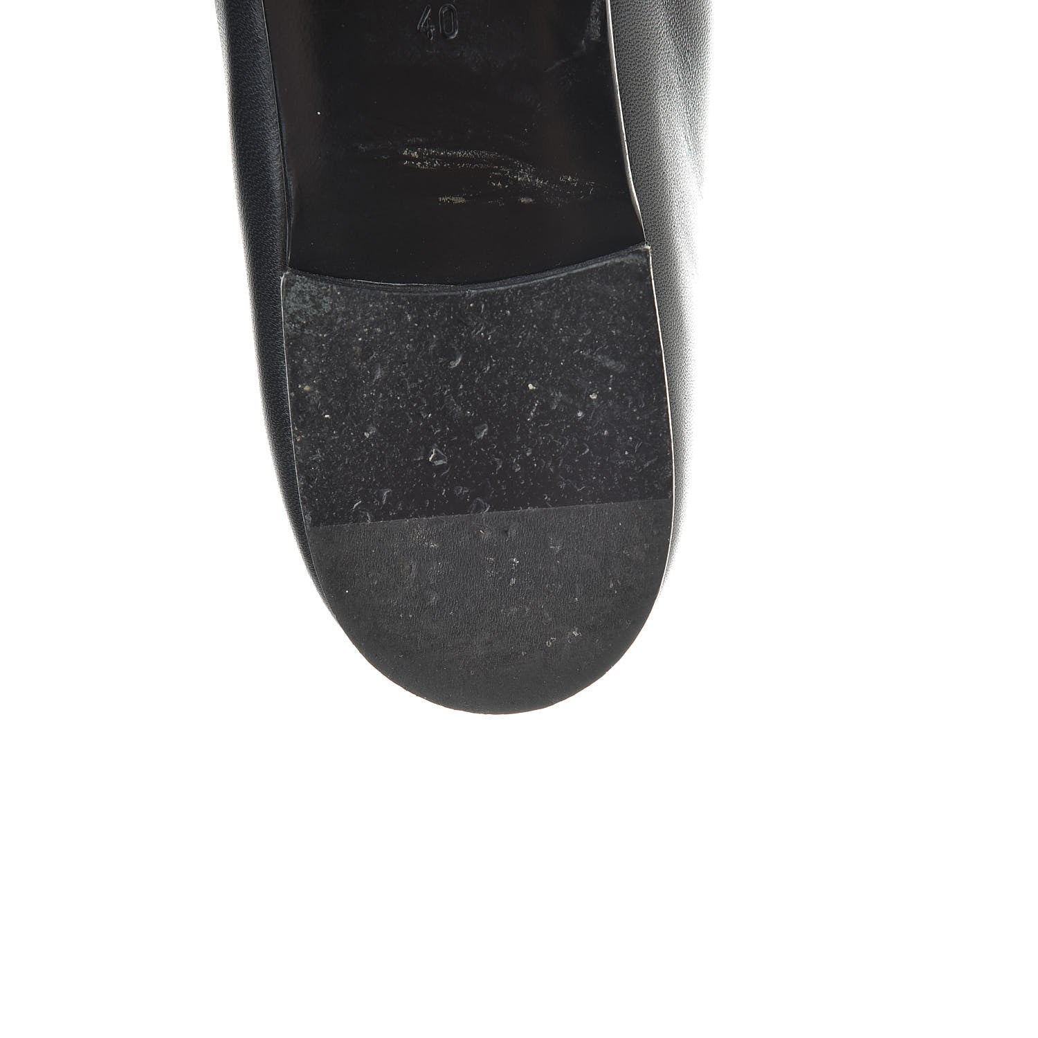 Chanel Lambskin Patent Calfskin Cap Toe Ballerina Flats 40 Black 12 of 15