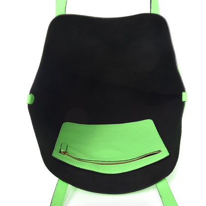 Burberry Grainy Calfskin Remington Tote Neon Green 5 of 12