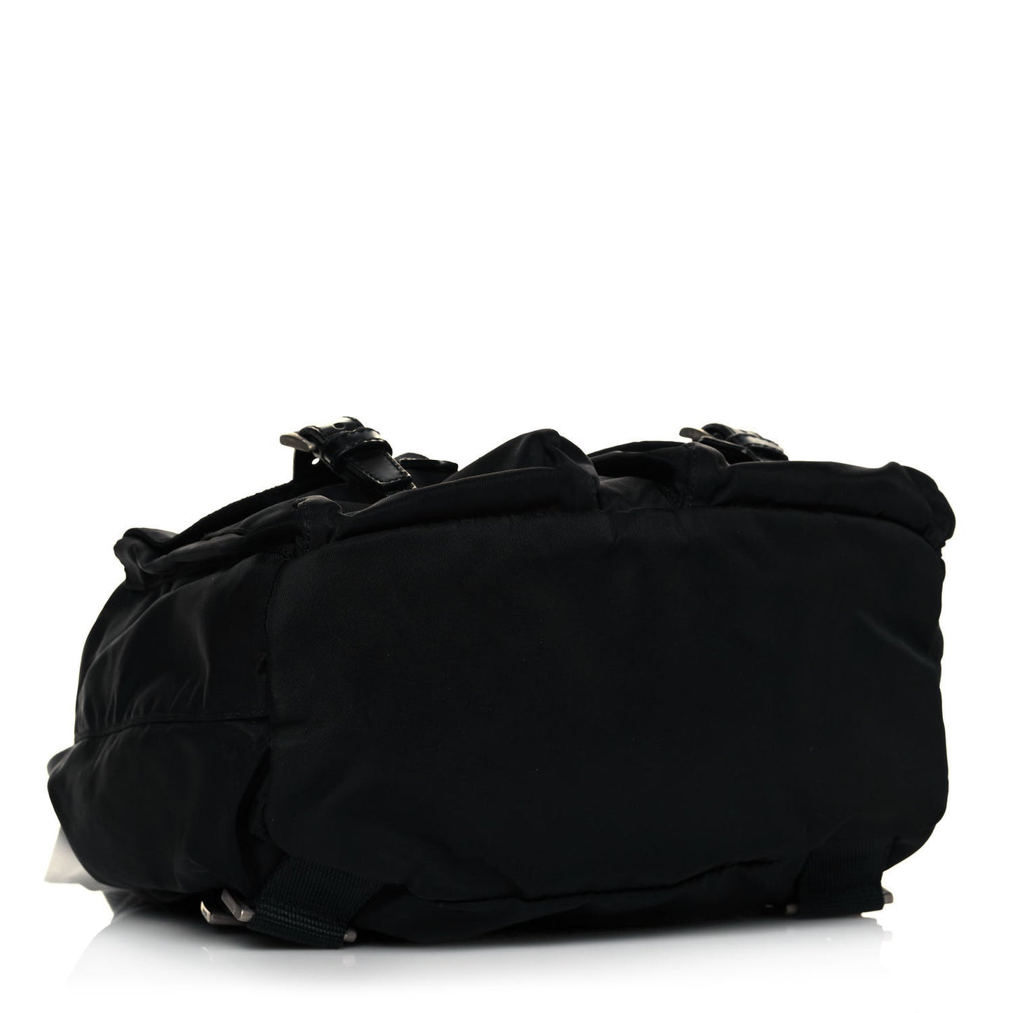 Nylon Vela Double Buckle Backpack Black