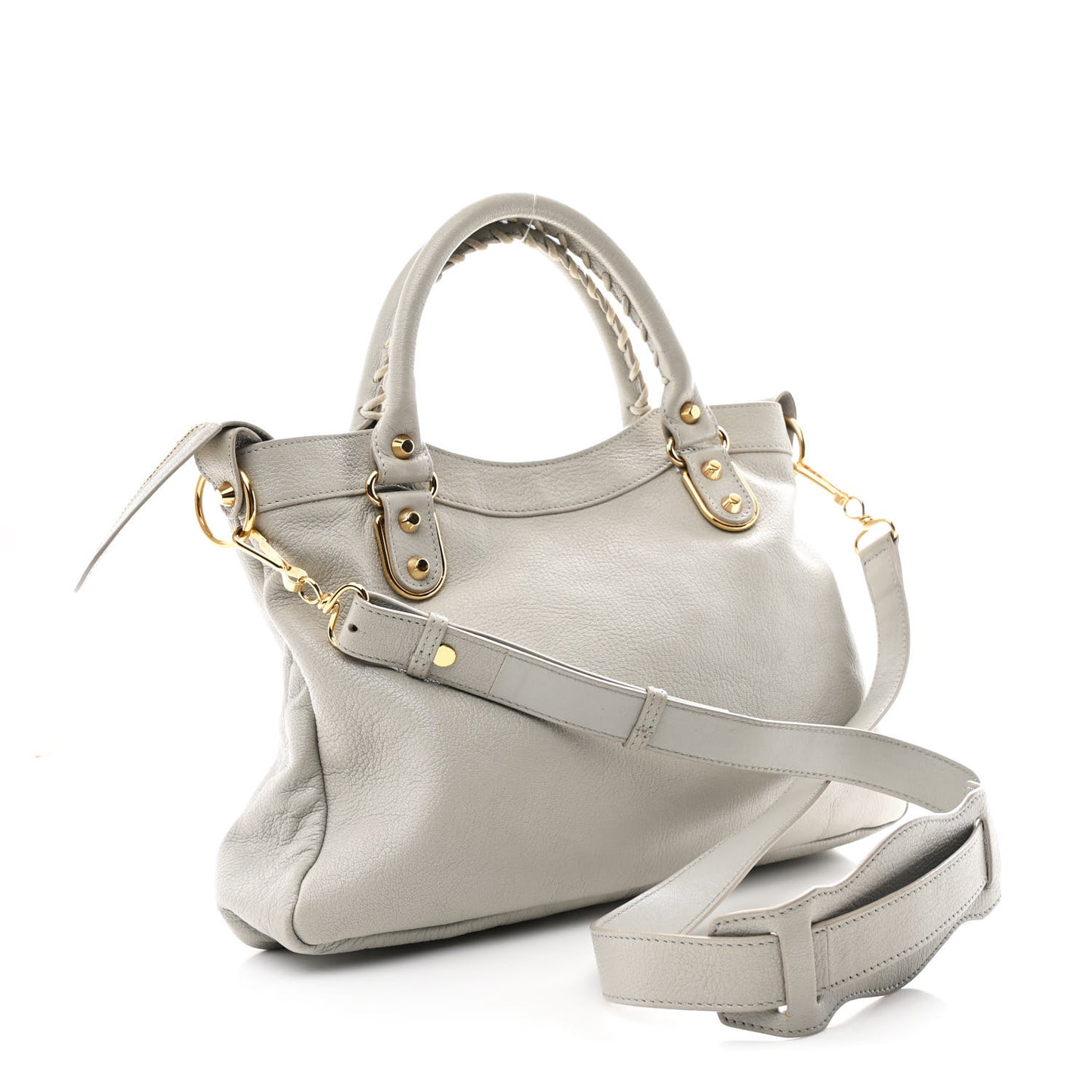 Chevre Gold Metallic Edge Hardware Town Gris Glace