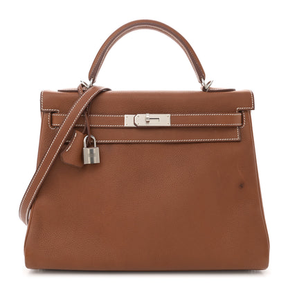 Hermes Barenia Faubourg Kelly Retourne 32 Fauve 1 of 12