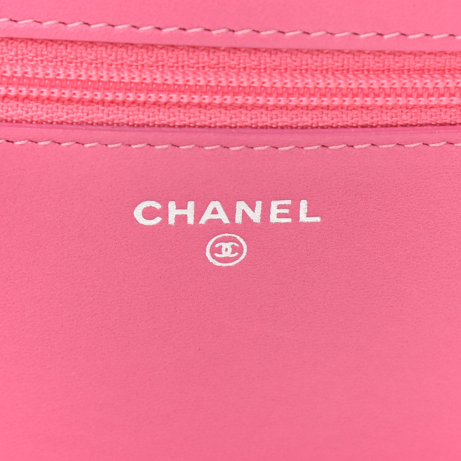 Chanel Faded Lambskin Quilted Zephyr Wallet on Chain WOC Dark Pink 8 of 14