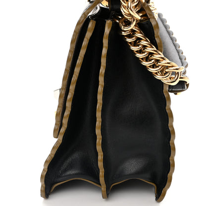 Fendi Vitello Liberty Scalloped Studded Small Kan I Shoulder Bag Black 11 of 13