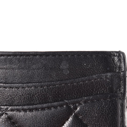 Chanel Lambskin Quilted Card Holder Black 9 of 9