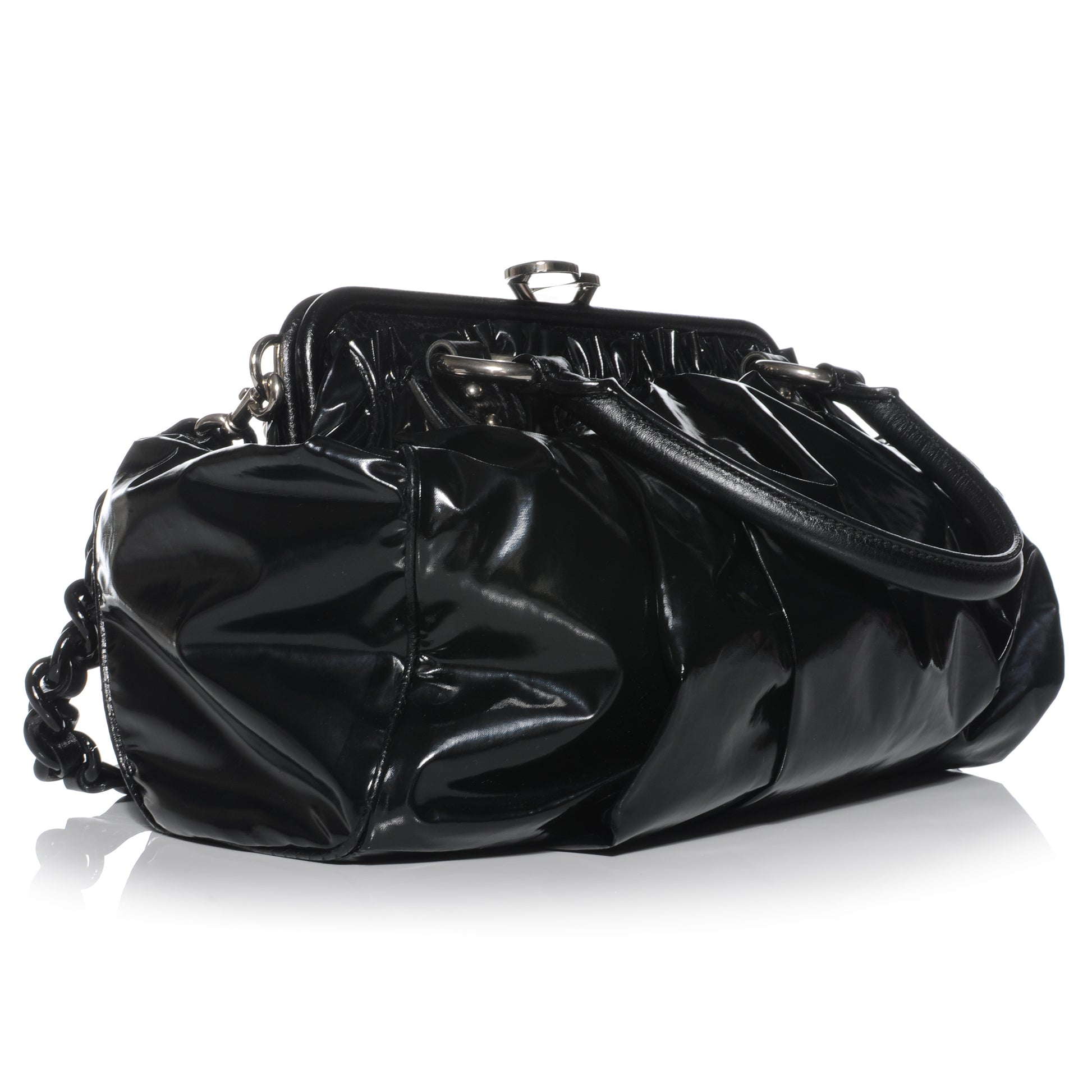 Marc Jacobs Vinyl and Leather Parachute Stam Black 3 of 7