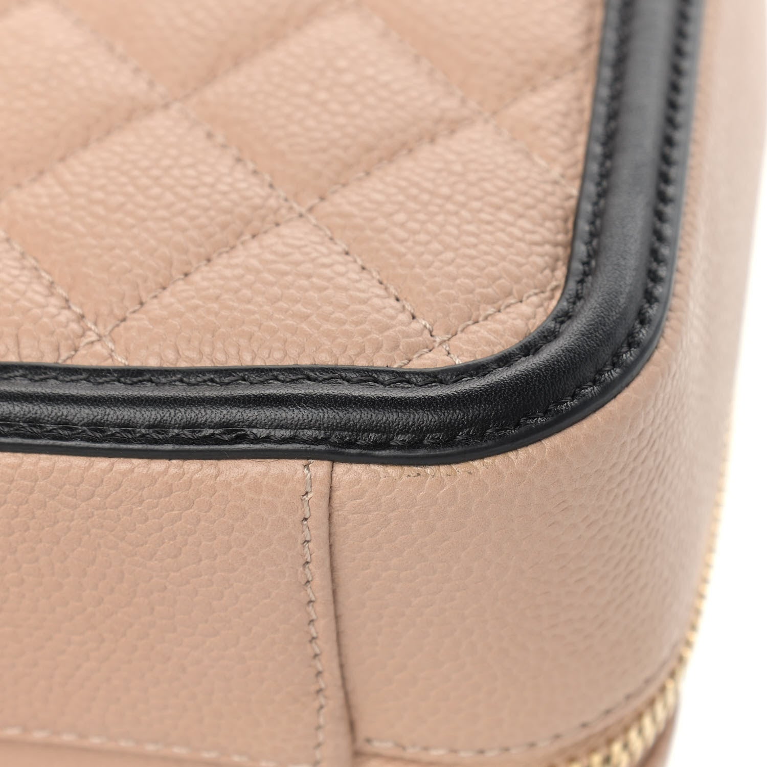 Chanel Caviar Quilted Medium CC Filigree Vanity Case Beige Black 10 of 13