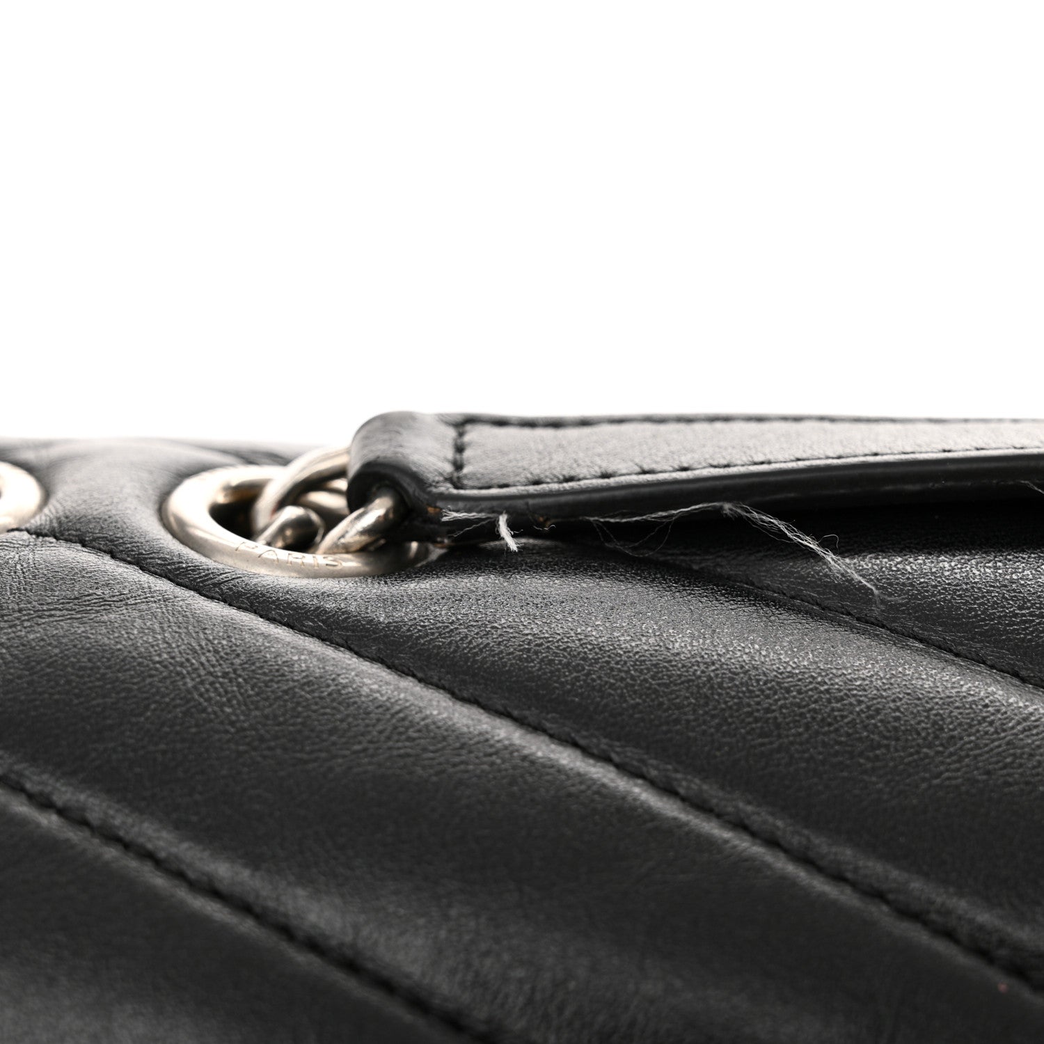 Saint Laurent Calfskin Y Quilted Monogram Large Loulou Chain Satchel Black 13 of 14