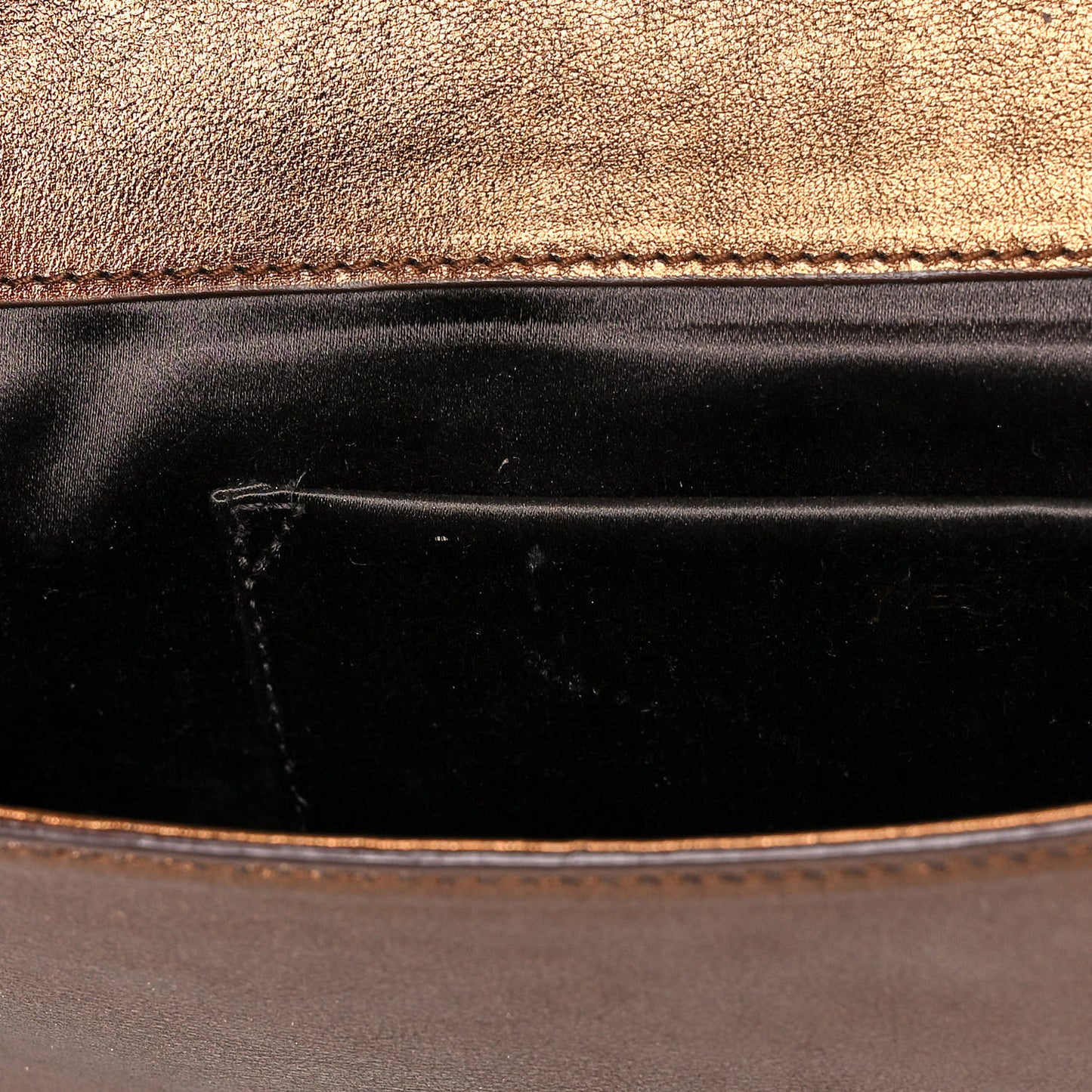 Metallic Calfskin Monogram Large Belle De Jour Clutch Bronze