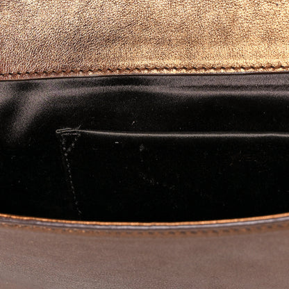 Saint Laurent Metallic Calfskin Monogram Large Belle De Jour Clutch Bronze 11 of 12