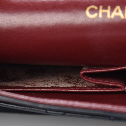 Chanel Lambskin Quilted Medium Double Flap Navy 9 of 15