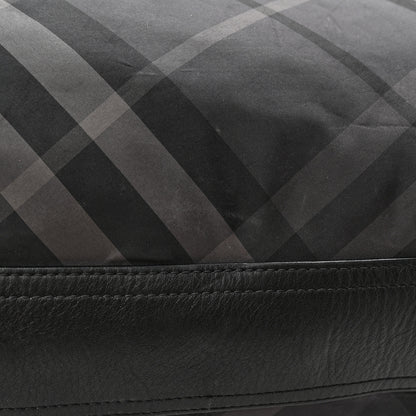 Burberry Nylon Check Small Buckleigh Packable Tote Charcoal 16 of 17