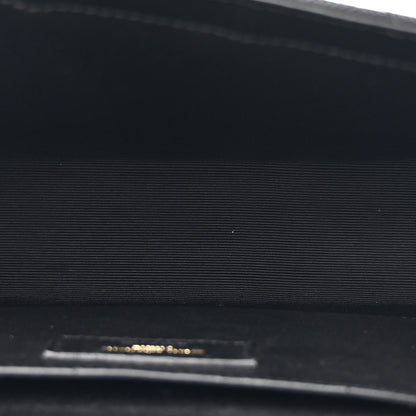 Saint Laurent Grain De Poudre Textured Mixed Matelasse Triquilt Medium Monogram Satchel Black 5 of 11