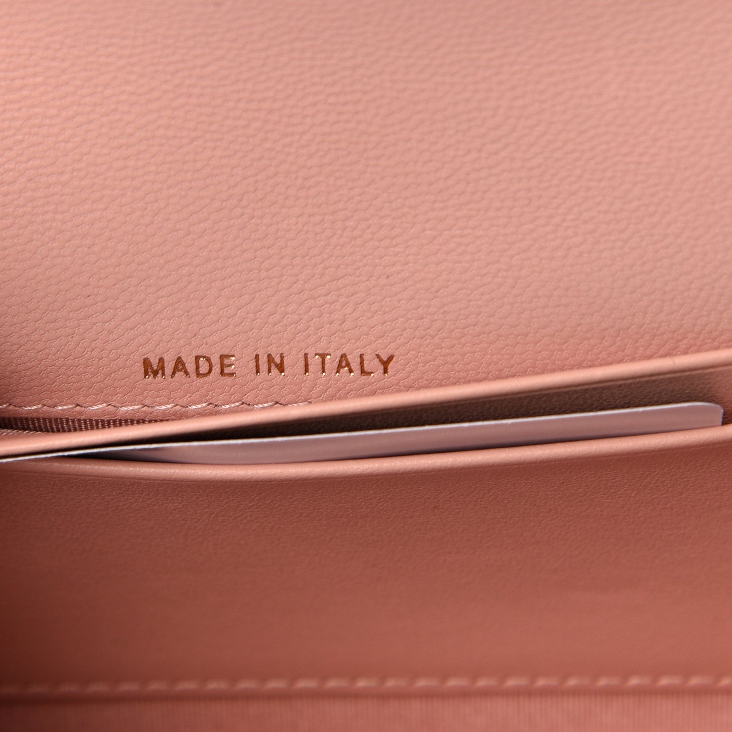 Shiny Goatskin Quilted 19 Flap Wallet Pink