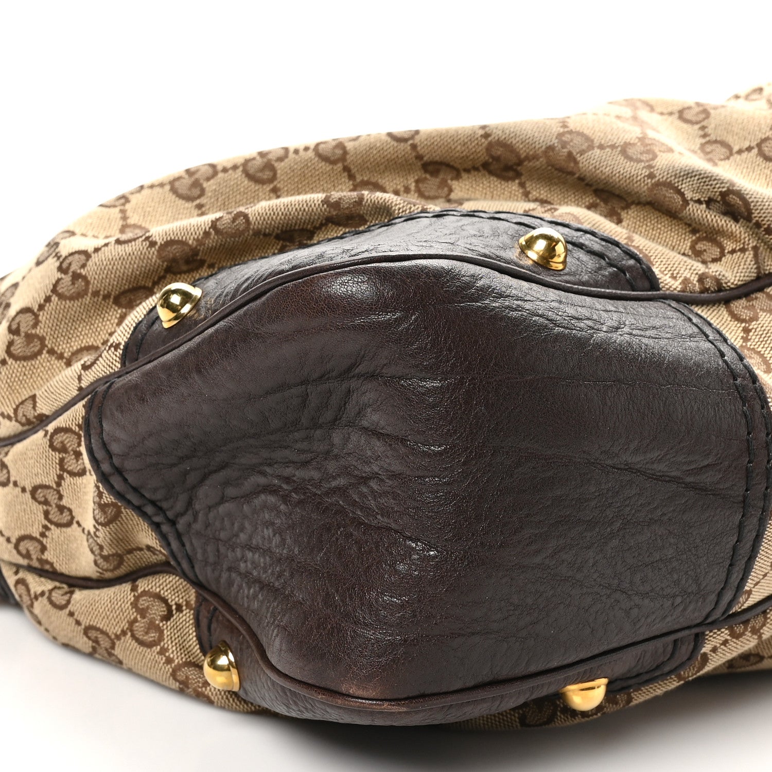 Gucci Monogram Medium Jockey Hobo Dark Brown 9 of 10