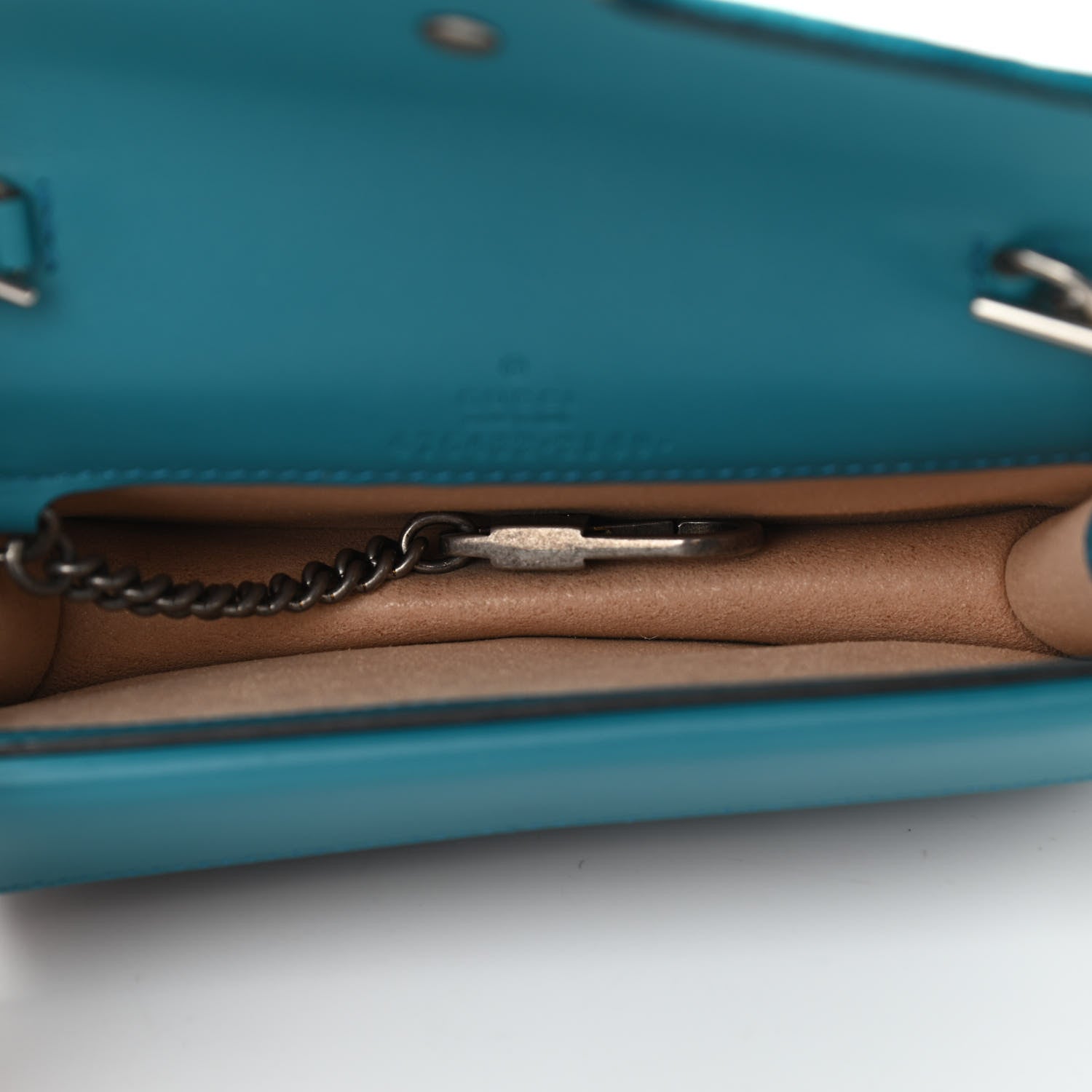 Gucci Velvet Super Mini Dionysus Shoulder Bag Pavone Cyan 5 of 9