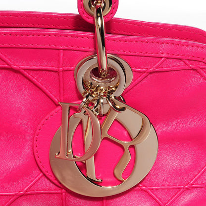 Christian Dior Lambskin Cannage Medium Granville Tote Fuchsia 7 of 8