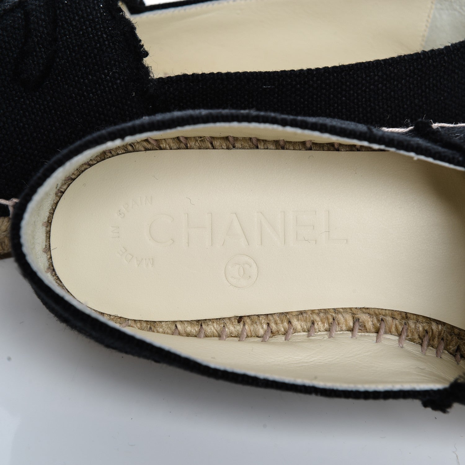 Chanel Linen CC Espadrilles 36 Black 9 of 9