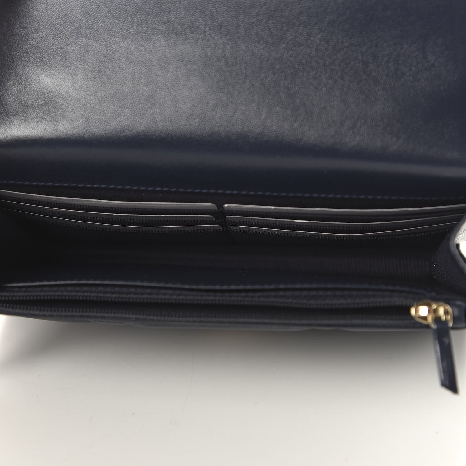 Chanel Lambskin Quilted 19 Wallet On Chain WOC Navy Blue 5 of 11