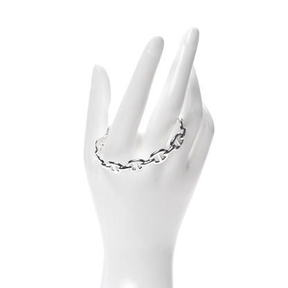 Hermes Sterling Silver MM Chaine d'Ancre Enchainee Cuff Bracelet SH 2 of 5