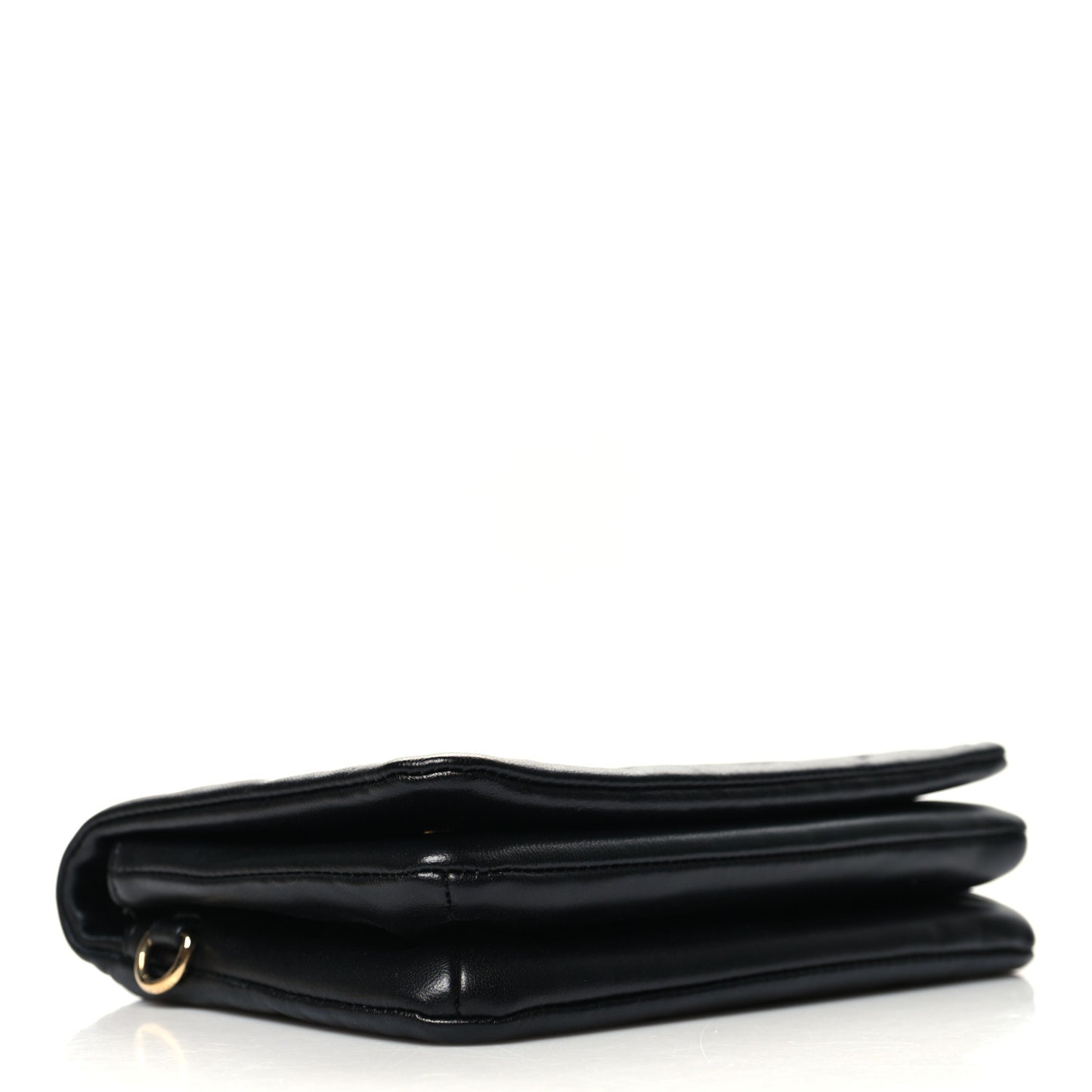 Lambskin Embossed Monogram Pochette Coussin Black