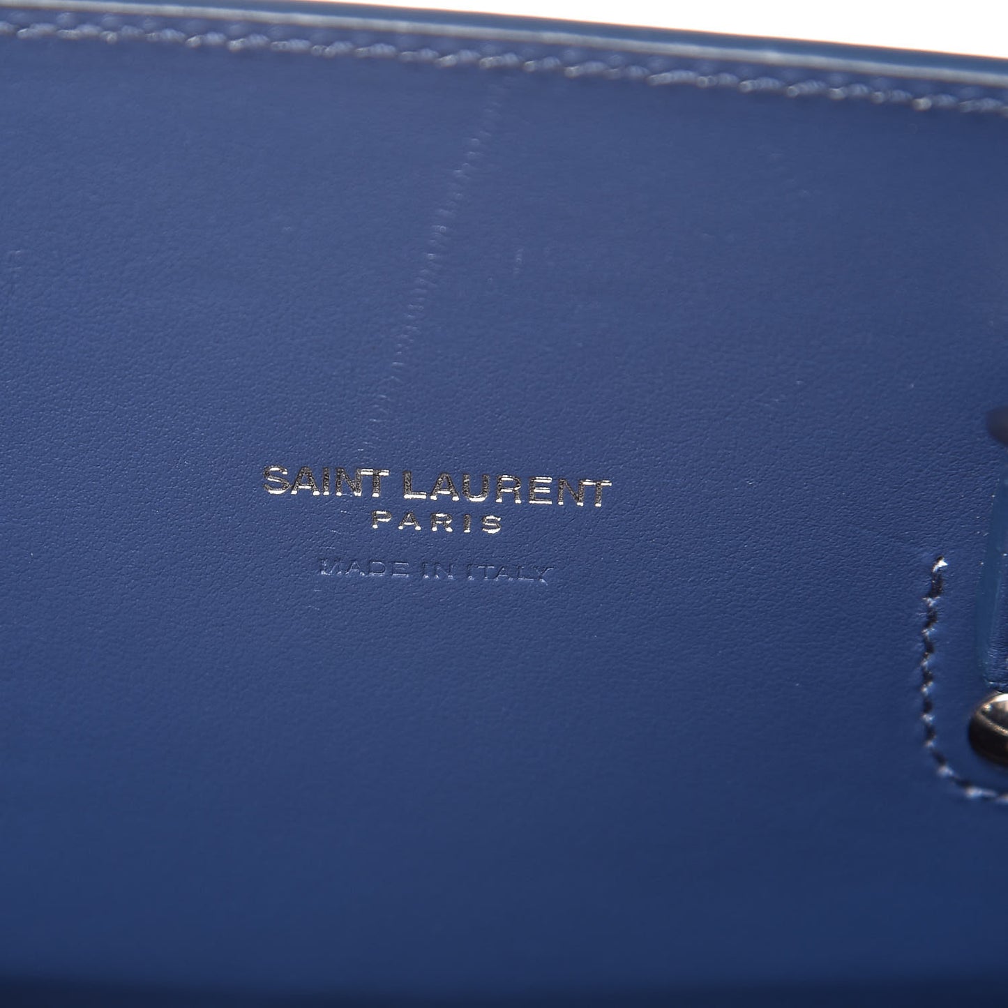 Calfskin Crocodile Embossed Baby Sac De Jour Denim