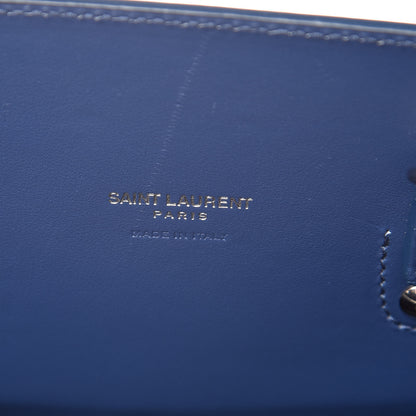 Saint Laurent Calfskin Crocodile Embossed Baby Sac De Jour Denim 9 of 9