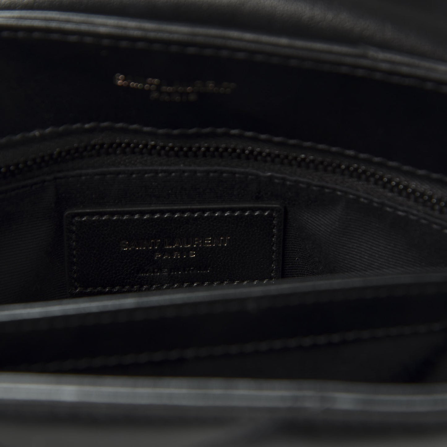 Calfskin Y Quilted Monogram Toy Loulou Crossbody Bag Black