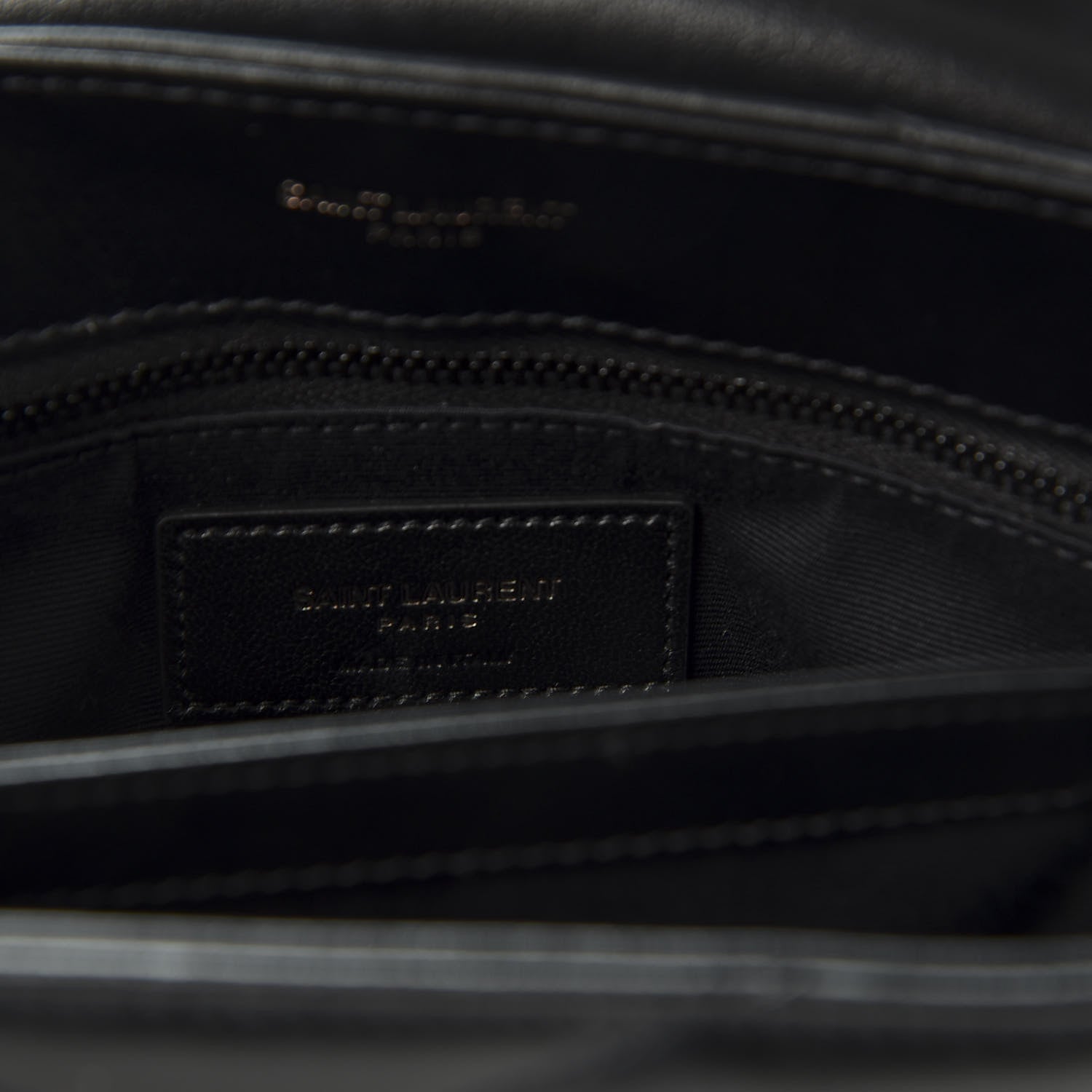 Saint Laurent Calfskin Y Quilted Monogram Toy Loulou Crossbody Bag Black 8 of 11