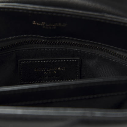 Saint Laurent Calfskin Y Quilted Monogram Toy Loulou Crossbody Bag Black 8 of 11