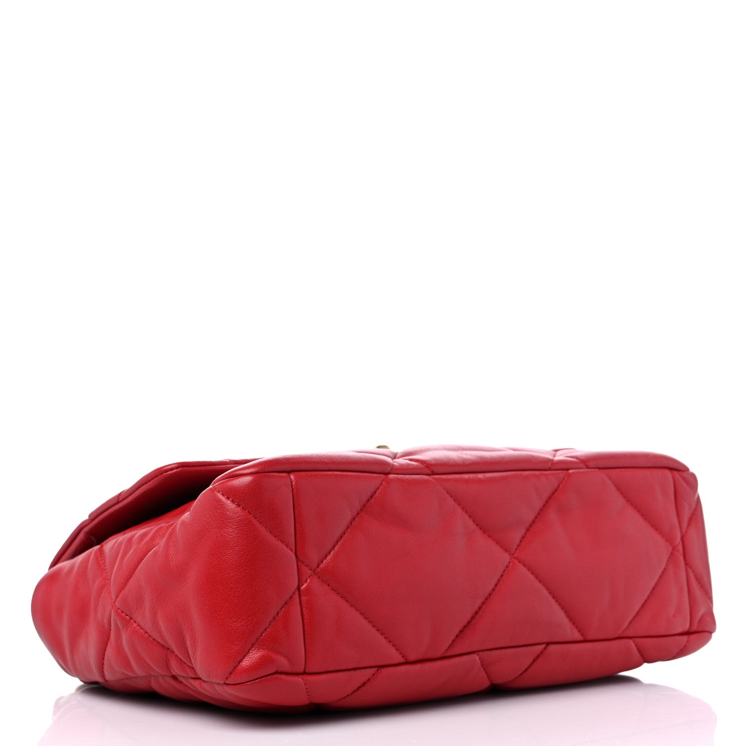 Chanel Lambskin Quilted Large Chanel 19 Flap Red 4 of 9