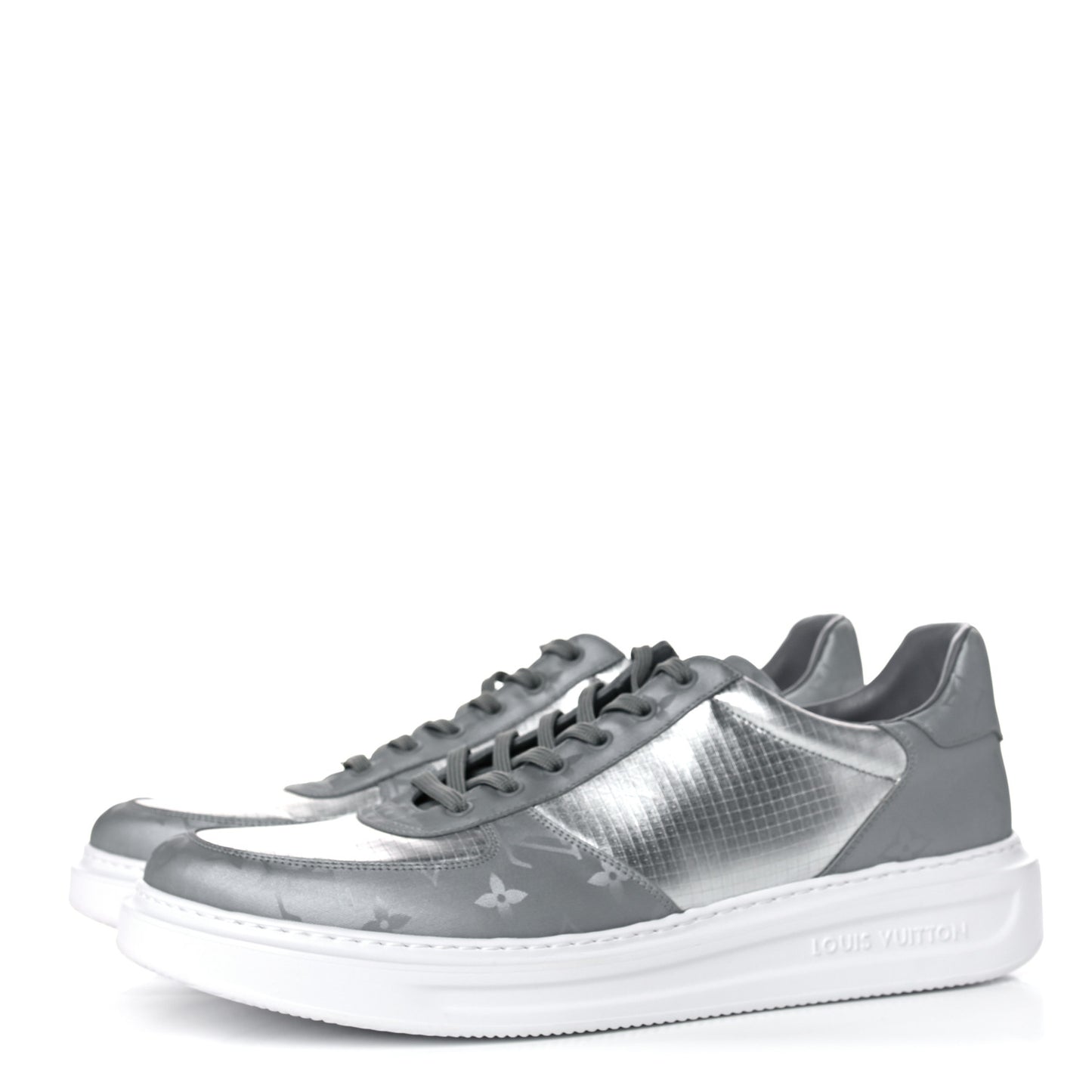 Canvas Monogram Beverly Hills Sneakers 11 Argent