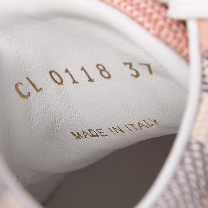 Louis Vuitton Suede Damier Azur Run Away Sneakers 37.5 Pink 8 of 10