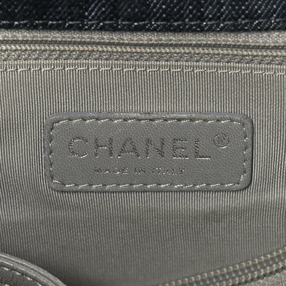 Chanel Denim Quilted Messenger Bag Dark Blue 6 of 9