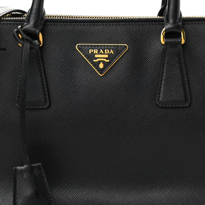 Prada Saffiano Medium Galleria Double Zip Tote Black 8 of 12