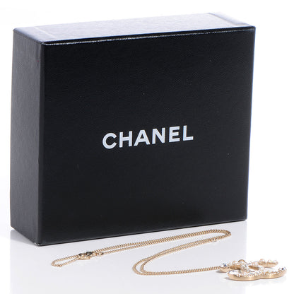 Chanel Pearl Crystal Baguette CC Long Necklace Gold 5 of 5